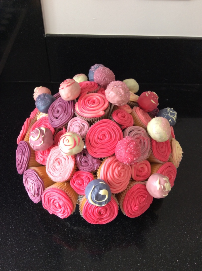 Pink swirls with cake pops